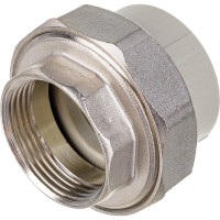 Муфта комбинированная разъемная с внутренней резьбой VALFEX PP-R серая, 40 мм х1 1/4" 10155032Г 127-0338