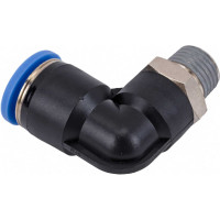 Фитинг цанговый угловой с наружной резьбой 1/4M для трубки диаметром 10 мм SHPI PL 10-R02