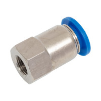 Фитинг цанговый прямой с внутренней резьбой 1/8F для трубки диаметром 10 мм SHPI PCF 10-R01