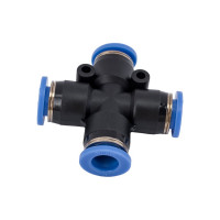 Фитинг цанговый крестообразный для соединения трубок диаметром 8 мм SHPI PZA 08