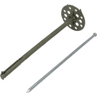 Дюбель для утеплителя с металлическим гвоздем Стройбат 10x200 25 шт 127640