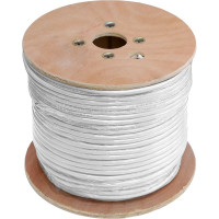 Коаксиальный кабель NETLAN RG-6, одножильный, CCS, PVC, белый, 100м UEC-C2-32123A-WT-1