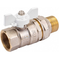 Шаровой кран LD латунь никель Pride Ду20 Ру40 ВР 107-5095