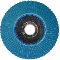 Круг лепестковый торцевой Planet-Mars Z конический 125x22.23 мм, Р120, цирконий Sait 41608