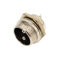 Разъем MIC16 2P штекер Pro Legend металл на корпус, PL2206