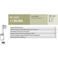 Комплект графитовых щеток 2 шт аналог BOSCH OEM 3607014012/AS Asein 1199.09J