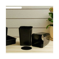 Набор горшков для рассады ЛЕТО 0.5 л, пластик, со съемным дном, 8.5x8.5x9.5 см, 20 шт. 90073