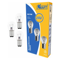 Лампа накаливания KRAFT P21W 12v21w BA15s упаковка 10 шт. KT 700042