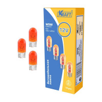 Лампа накаливания KRAFT WY5W 12v5w W2.1x9.5d yellow упаковка 10 шт. KT 700037