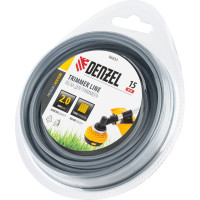 Леска армированная алюминием для триммера ALUFLEX 2 мм, 15 м, блистер, квадратная Denzel 96833