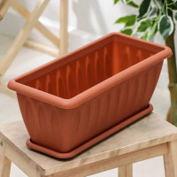 Ящик для растений с дренажной решеткой Martika Фелиция 40 см, терракотовый С186-05-ТЕР
