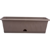 Ящик для растений с поддоном Martika Сиена 58 см, серый С173-03-СЕР