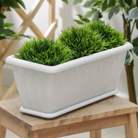 Ящик для растений с поддоном Martika Фелиция мрамор, 40 см С185М