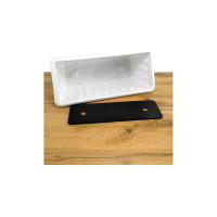 Ящик для растений с дренажной решеткой Martika Фелиция 40 см, мрамор С186-05-МРА