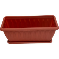 Ящик для растений с поддоном Martika Фелиция терракотовый, 40 см С185Т