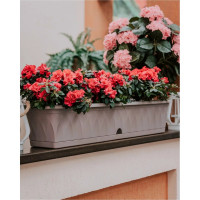 Ящик для растений с поддоном Martika Сиена 93 см, серый С175-03-СЕР