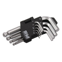 Набор коротких шестигранных ключей с шаром REDMARK 1.5, 2, 2.5, 3, 4, 5, 6, 8, 10 мм, 9 шт. RM93302