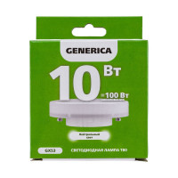 Светодиодная лампа GENERICA T80 таблетка 10Вт 230В 4000К GX53 LL-T80-10-230-40-GX53-G