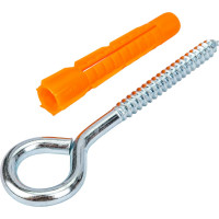 Шуруп-кольцо Невский Крепеж 8x80 с полипроп. унив. дюбелем, 12x71 2 шт. 814323