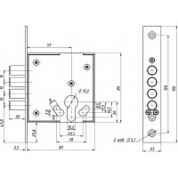 Врезной замок Siblock ЗВЦ-12 605