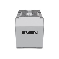 Стабилизатор SVEN VR-F1000 (≤320Вт, Вх.184-285V,4 × CEE7/4 (2*AVR, 2*сетевой фильтр) серебро SV-018818
