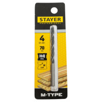 Сверло спиральное по дереву М-образная заточка M-type Professional (4х70х40 мм; HCS) Stayer 2942-070-04_z02