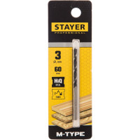 Сверло спиральное по дереву М-образная заточка M-type Professional (3х60х30 мм; HCS) Stayer 2942-060-03_z02