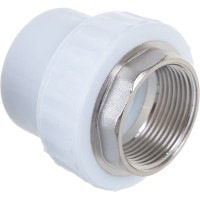 Комбинированная муфта VALFEX PP-R белая, под ключ, 40х1 1/4 дюйма ВР 10134040 127-0245