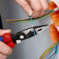 Электромонтажные клещи KNIPEX 6-в-1, зачистка: 0.75 - 1.5 + 2.5 мм, L-200 мм KN-1392200SB