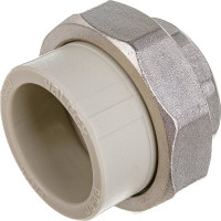Муфта комбинированная разъемная с внутренней резьбой VALFEX PP-R серая, 40 мм х1 1/4" 10155032Г 127-0338