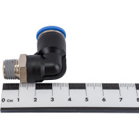 Фитинг цанговый угловой с наружной резьбой 1/4M для трубки диаметром 10 мм SHPI PL 10-R02