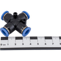 Фитинг цанговый крестообразный для соединения трубок диаметром 8 мм SHPI PZA 08