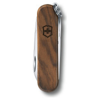 Нож-брелок Victorinox Classic SD, 58 мм, 5 функций, рукоять из орехового дерева 0.6221.63