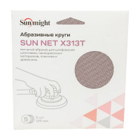 Шлифовальный круг SUN NET X313T SUNMIGHT 125мм на липучке сетка P 600 5 шт 82118R