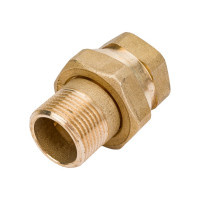 Разъемное соединение Uni-Fitt НВ 3/4", прямое, с прокладкой O-RING, латунь 650G3000