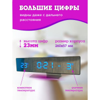 Метеостанция BVItech синий/зеркало BV-43BMx