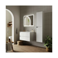 Подвесная тумба Sancos Cento 890x450x500, c двумя ящиками оснащенными доводчиками, белый глянец, арт. CN90W