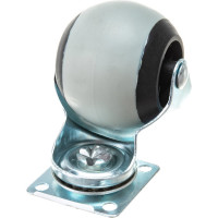 Мебельное поворотное колесо MFK-TORG 2109-50 шарик 50 мм, серая резина 5005050