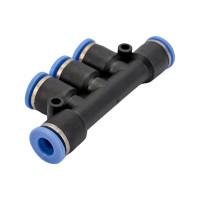 Фитинг цанговый разветвитель на пять входов по 6 мм Pegas pneumatic 5401