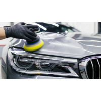Полировальный круг антиголограмный DA Foam Pad Yellow 75 мм, желтый Shine systems SS563