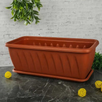 Ящик для растений с дренажной решеткой Martika Фелиция 40 см, терракотовый С186-05-ТЕР