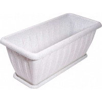 Ящик для растений с поддоном Martika Фелиция мрамор, 40 см С185М