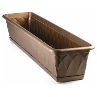 Ящик для растений с поддоном Martika Сиена 93 см, золотой С175-03-ЗОЛ