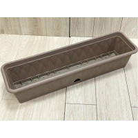 Ящик для растений с поддоном Martika Сиена 93 см, серый С175-03-СЕР