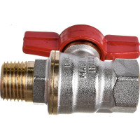 Шаровой кран Giacomini DADO 1/2, ВН, ручка-бабочка красная, никелированный R914 R914X023