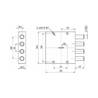 Накладной замок Siblock ЗН4-ГС1, 4 ключа 461