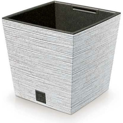 Prosperplast DFS300WS449W Кашпо FURU SQUARE LOW ECO WOOD 295мм295мм h29см белый с вклад 067394