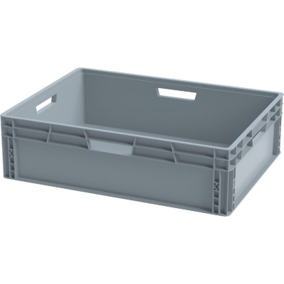 Sembol Plastik Ящик п/п 800x600x230 сплошной, усиленное дно, цв. серый 24293
