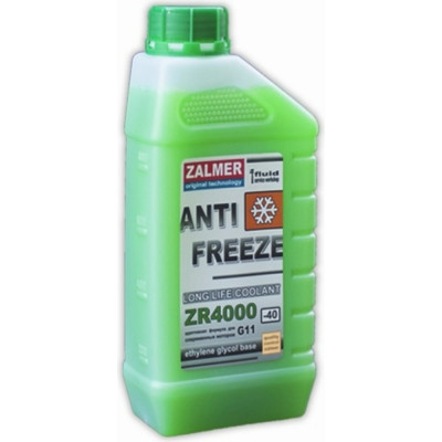 ZALMER Антифриз Antifreeze ZR4000 LLC G11 зеленый -40С 1кг нетто ZR40G001