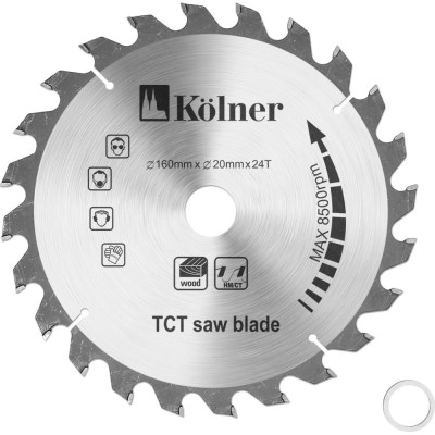 Диск пильный Kolner кн160-16-20-24